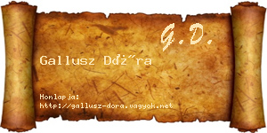 Gallusz Dóra névjegykártya